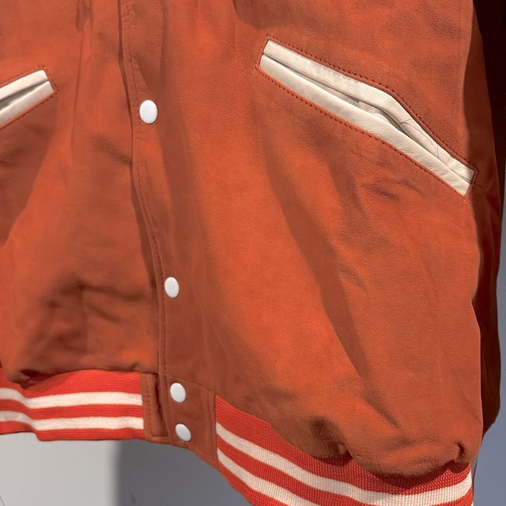 NEW [NYC Jackets] Texas Longhorns NCAA Orange Varsity Letterman Jacket Mens 3XL - Picture 9 of 15